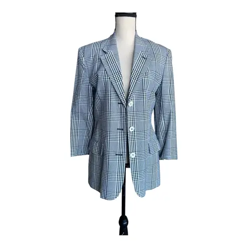 Susie Tompkins Gray Checkered Women's Blazer Size 4