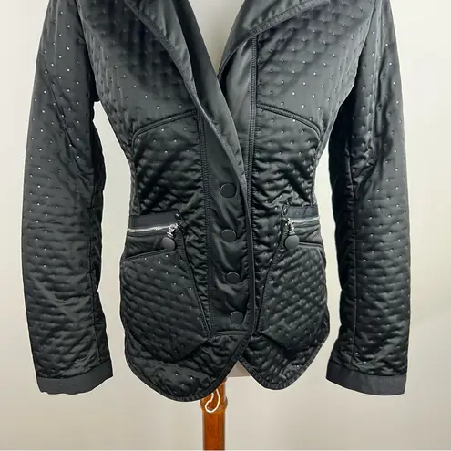 Quilted Hooded Jacket Black Avant