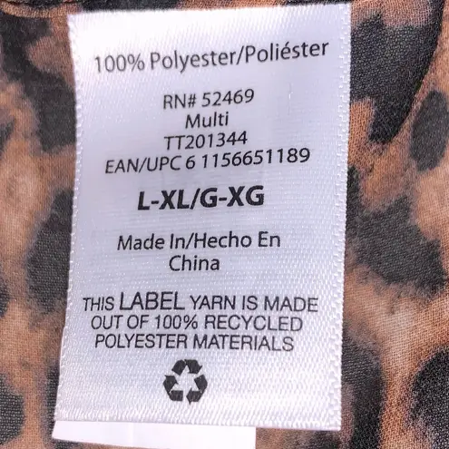 🇺🇸 Cheetah Sheer Short Sleeve Long Kimono Size XL