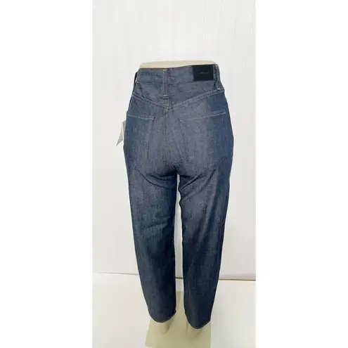 Goldsign The Curved Dark Wash Crop High Waisted Rise Tapered Jeans Serra Size 24 Blue