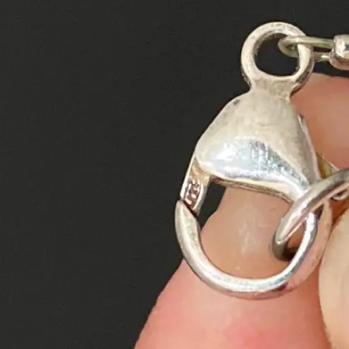 Opalite Teardrop Top Drilled Beaded 18” Necklace W/ Sterling Silver Clasp 32g. White