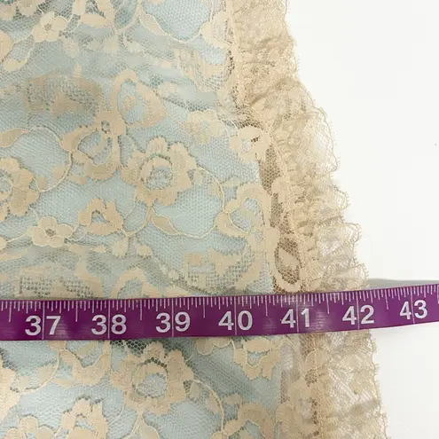 ODETTE BARSA Womens Vintage Coquette Blue Lace Bow Robe Duster Gown House Dress Size M