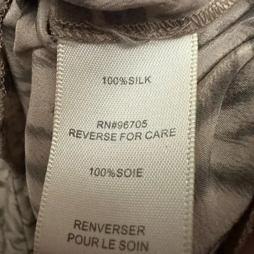 Rebecca Taylor Animal Print Silk Mini Dress Size 12 Blouson Balloon Sleeve