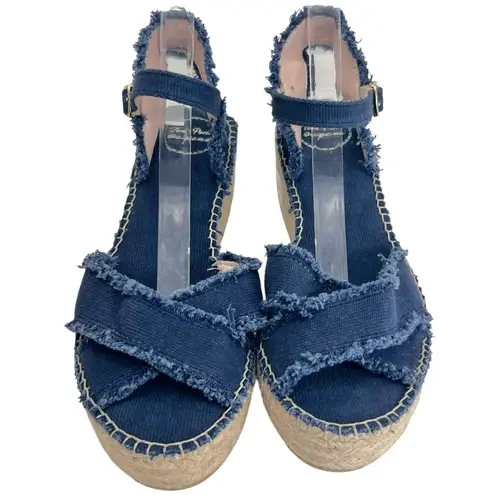 TONI PONS irina wedge in navy Blue Size 9