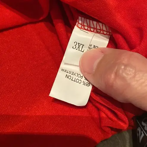 Women’s 2 Piece Outfit Black By Popular Demand Size 3XL NEW Red