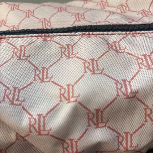Pink Designer Ralph Lauren Weekender Overnight Signature Nylon Duffel Bag Logo