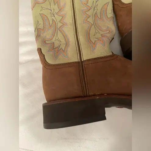 Twisted X NWOT | Light Green/Brown Leather Cowgirl Boots | 1/2 Sz Lg | $200 +