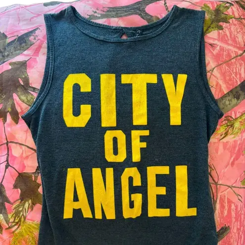 Aviva y2k vintage 2000s " city of angel " los angeles letter print sleeveless tank top