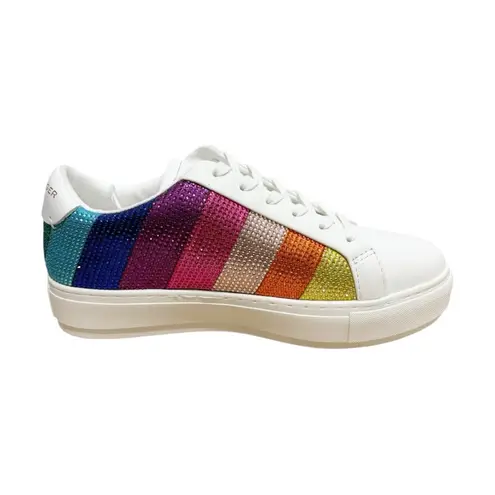 Kurt Geiger NEW Laney Crystal Stripe Platform Sneakers Size 40.5