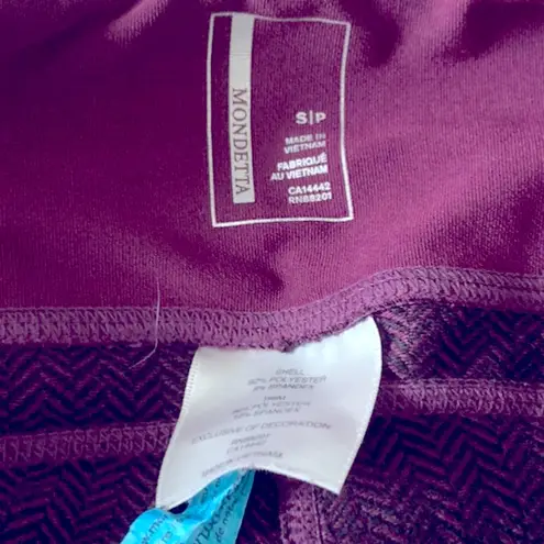 Mondetta Plum and Black Herringbone Leggings