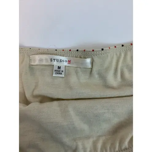 Studio M Print Mini Skirt Lined Stretch Geometric Vintage Style Retro Look Med Multiple