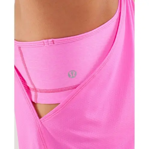 Lululemon  No Limits Tank Top Pow Pink Luon Strappy Tank Top Built-In Bra Size 10 - Image 8