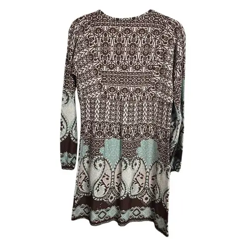 Papillon Women S Empire Waist Paisley Boho Hippie Whimsical Artsy Sweater Dress