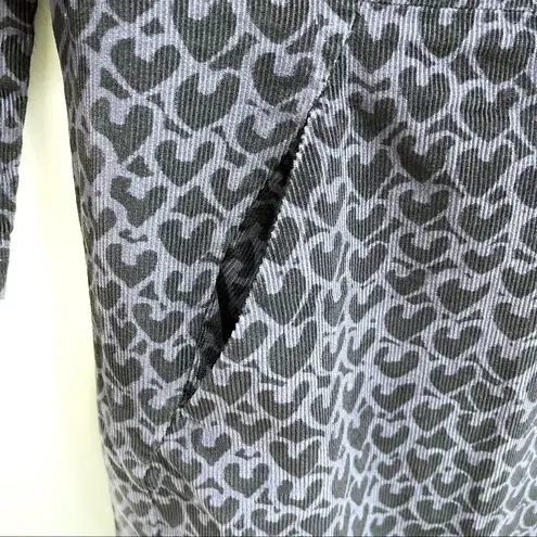 Boden Chic Rare Purple & Black Heart Print Pin