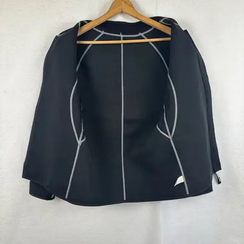 Sunlan Neoprene Jacket Black Gray Trim Full Zip Activewear Women's XL