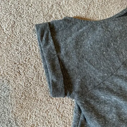 Dee Elly Gray Cold Shoulder Cut Out Neck T-Shirt Shift Dress