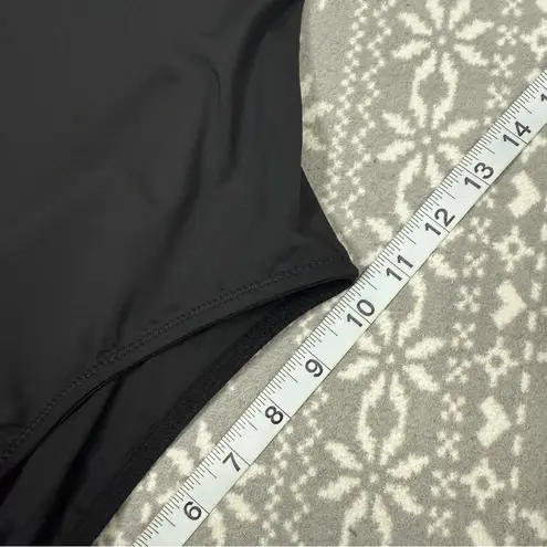 Massimo Dutti NWT Black One Piece Open Back Swimsuit Size Medium