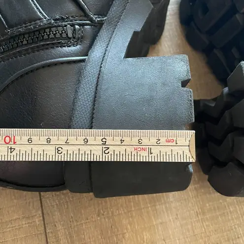 Circus by Sam Edelman Women 9.5M Black Ankle Boots Buckle Strap Chunky Heel Y2K