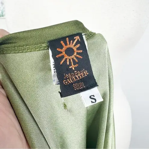 Jean Paul Gaultier Soleil Women’s Small Green Floral Printed Cold Shoulder Top