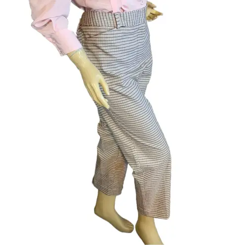 Liz Claiborne  PINK, BLACK AND WHITE PLAID "EMMA" STRAIGHT LEG TROUSERS (16)