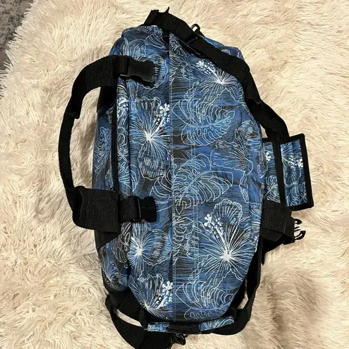 L.L. Bean Adventure Large 23” Duffle Bag in Blue Hawaiian Floral Tropical Print
