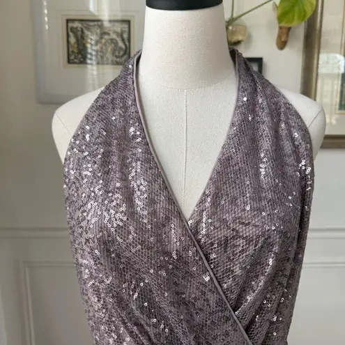 Chetta B Be by Lavendar Mauve Halter Style Formal Dress Gown Sequin 10