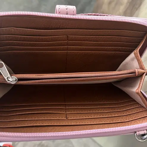 The Sak Iris Large Smartphone Crossbody Bag Rosewood/ Pink Leather, New w/Tag