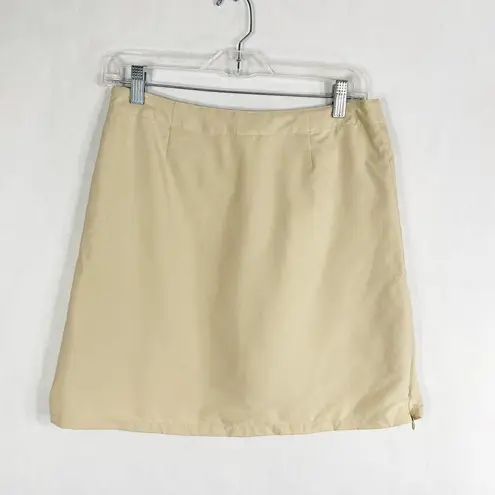 Patagonia  Size 4 Skort Skirt Tan Shots Mini Solid Zipper Pocket Womens 1585