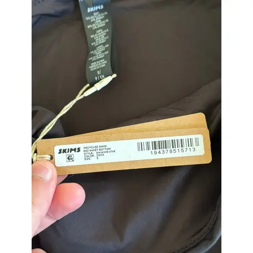 SKIMS Swim Mid Waist Bottom Size Small Onyx