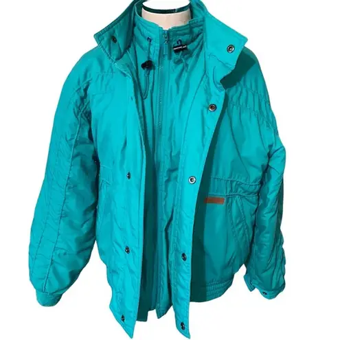Vintage McGregor Fashion Outerwear Snow Puffer Ski Jacket green/blue large Green