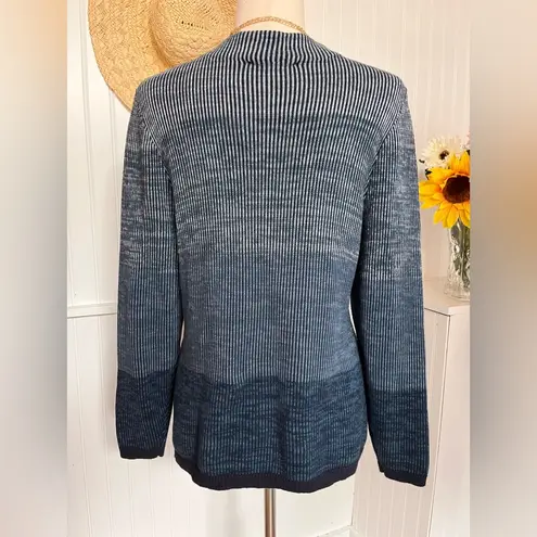 Christopher & Banks Blue Ribbed Sweater Long Sleeves