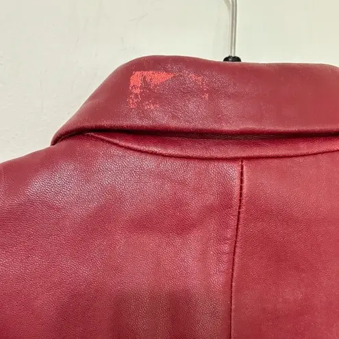 Kenneth Cole Reaction Red Leather Jacket