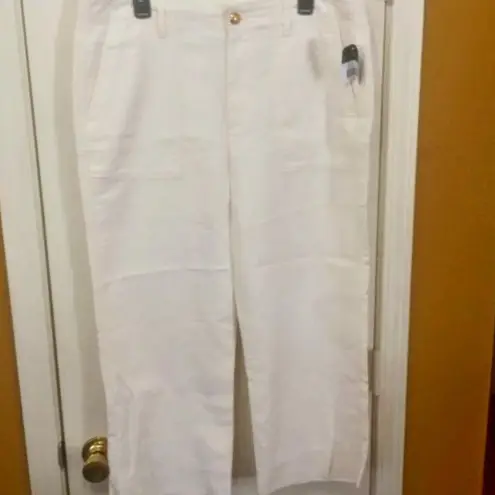 Lauren Ralph Lauren LRL women's flip pocket thin cropped trouser pants 35x25 Size 12