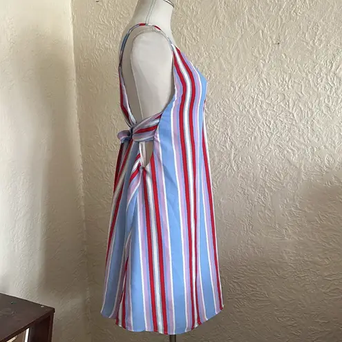 Lulu’s Set Sail Light Blue Multi Striped Tie