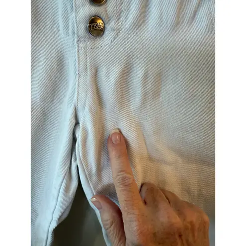 Tripp NYC Low Rise Bermuda Shorts Button Front Raw Hem White Women's Size 5