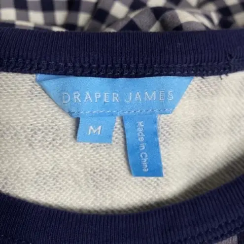 Draper James  Natalie Sweatshirt in Gingham, NASSAU NAVY MULTI GINGHAM