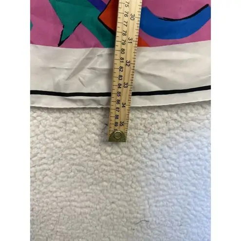 Pierre Cardin Vintage Scarf Womens Large Multicolor Abstract 100% Silk Italy 80s