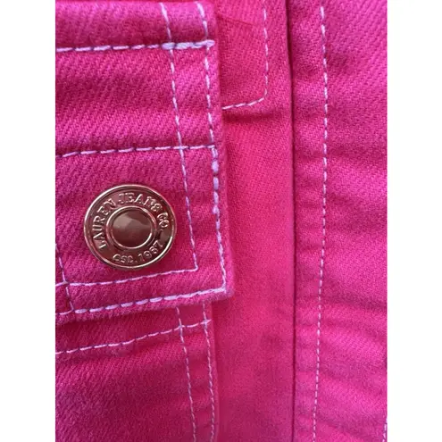 Ralph Lauren  Jeans Geranium Gold Buckles Denim Jacket Size Large