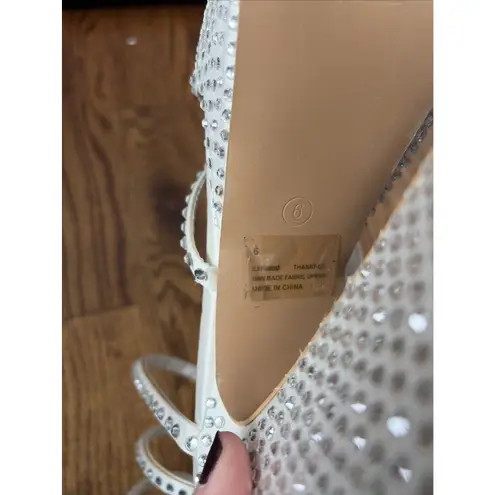 Cape Robbin Thankful Rhinestone Wrap Up Platform Sandals size 6