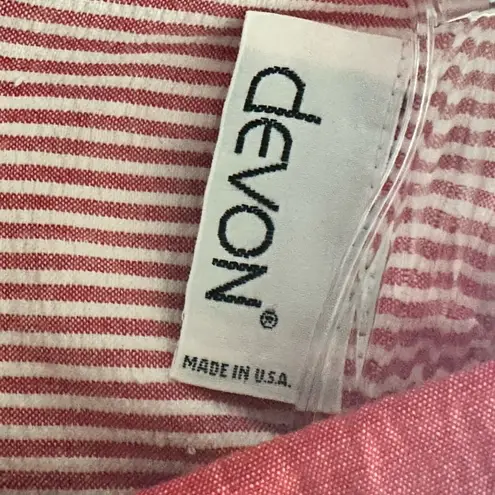 Vintage Summer Pants Suit By Devon In Pink Rouge Size 10