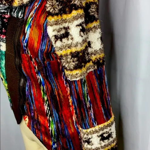 Adore Boho Artsy Patchwork Cowl Jacket Sz S