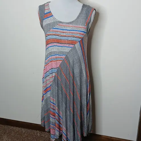 Premise multi color striped smock dress size small