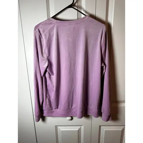 Time and Tru Purple Velour Track Top & Joggers M Size M