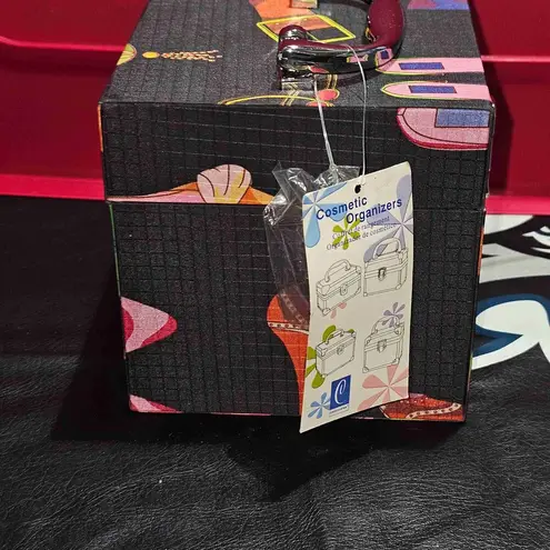 NEW Caboodles Black Multicolor Locking Cosmetic Organizer Case 5x5x5