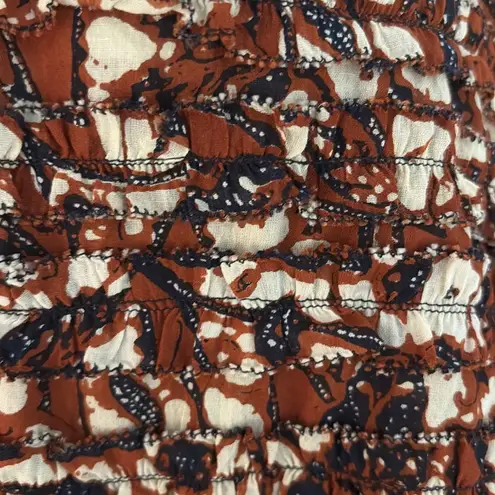 Love the Label Maxi Dress Ruffle Shoulder Square Neck Small Brown