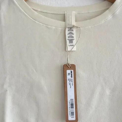 SKIMS Cotton Jersey T-Shirt in Bone, Size Large