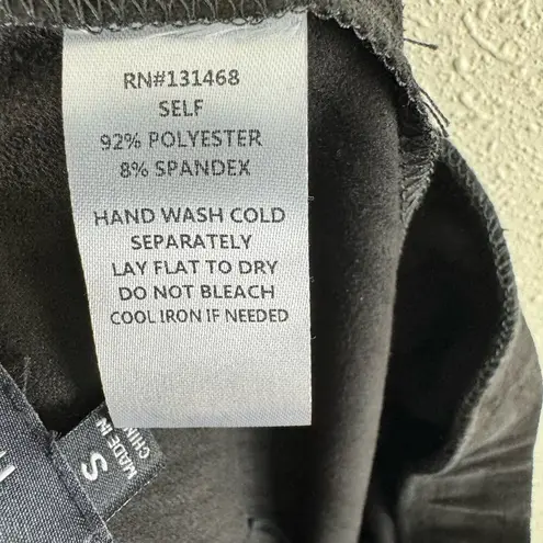 Fate by LFD Black Faux Suede Skinny Elastic Waist Ankle Fit Pants Size S