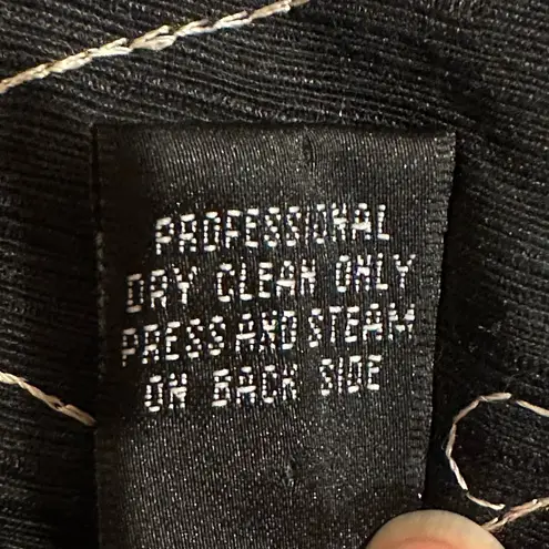 carole little Black & Cream Floral Embroidery Jacket Sz 3X Heavy Silver …