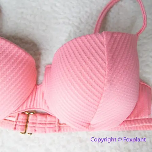 New! Set! Free People x Peony panel balconette highline pant bikini, size S Pink