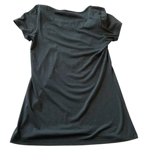 Amie Mon Women's Gray Tee M Chain & Flower Embellishment Size M